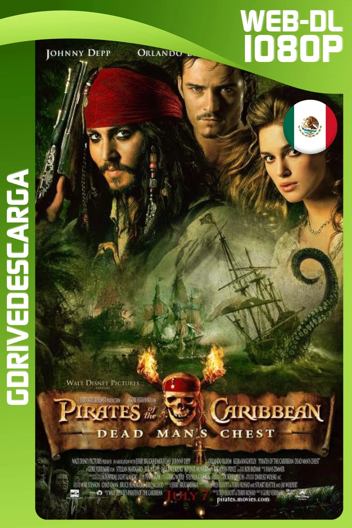 Piratas del Caribe: El Cofre de la Muerte (2006) DSNP WEB-DL 1080P Latino