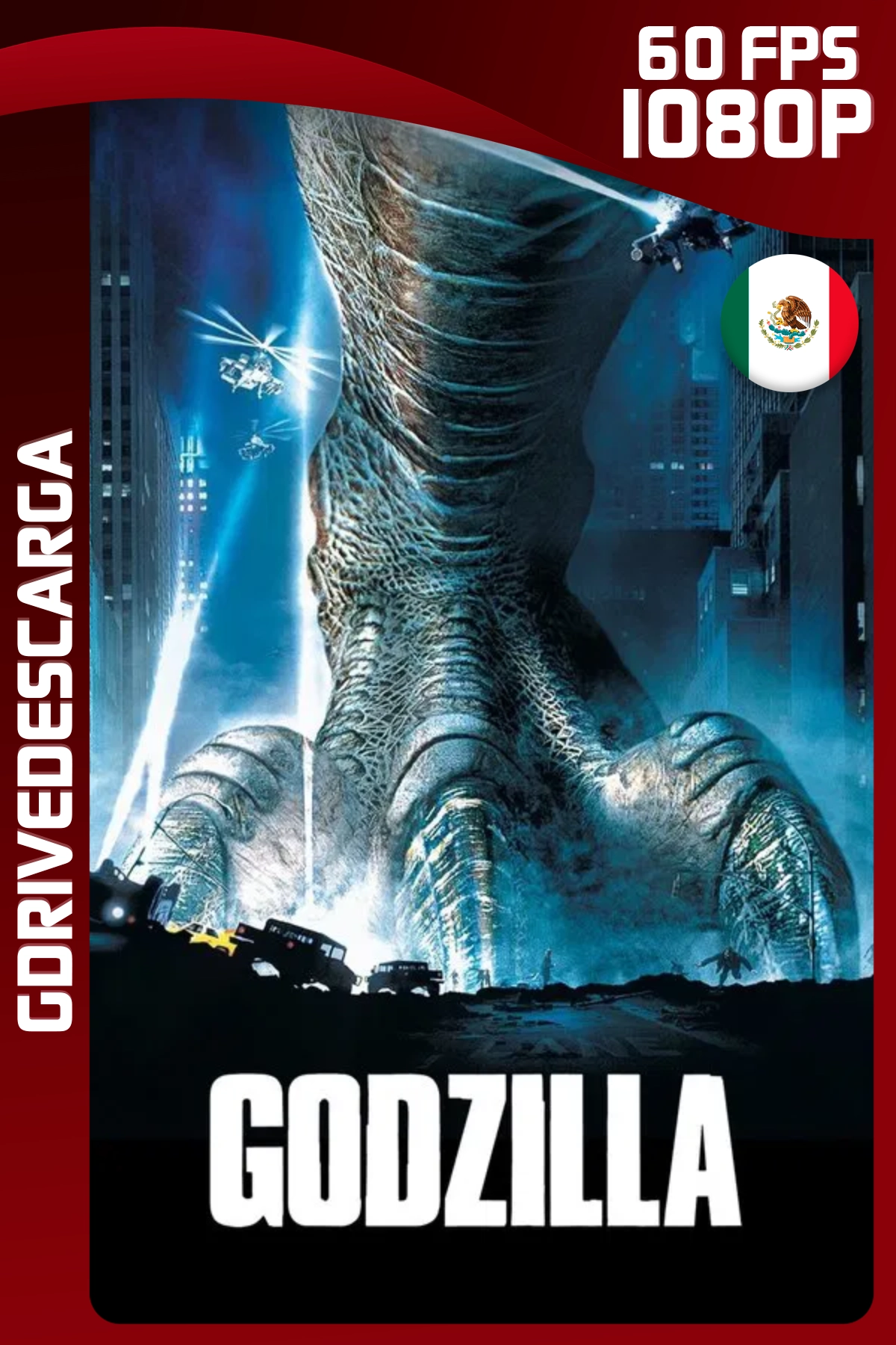 Godzilla (1998) BRRIP 1080p 60 FPS Latino-Inglés