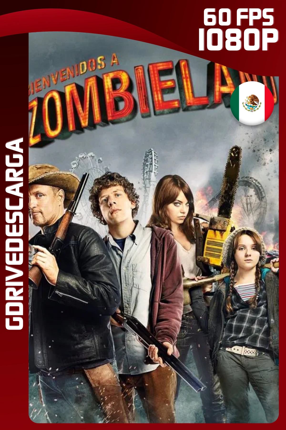 Zombieland (2009) BRRIP 1080p 60 FPS Latino-Inglés