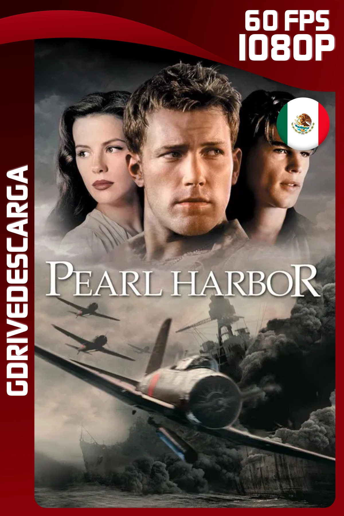 Pearl Harbor (2001) BRRIP 1080p 60 FPS Latino-Inglés