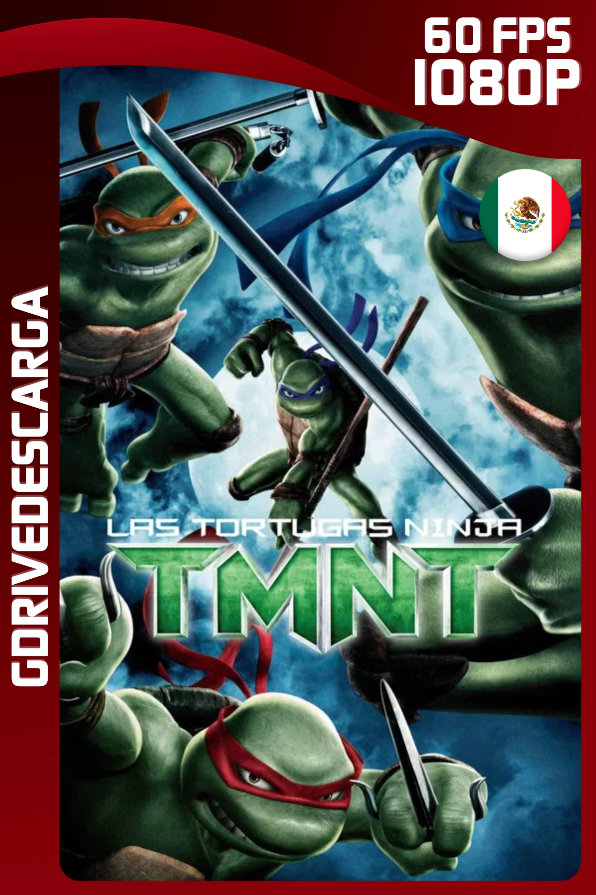 TMNT: Las Tortugas Ninja (2007) BRRIP 1080p 60 FPS Latino-Inglés
