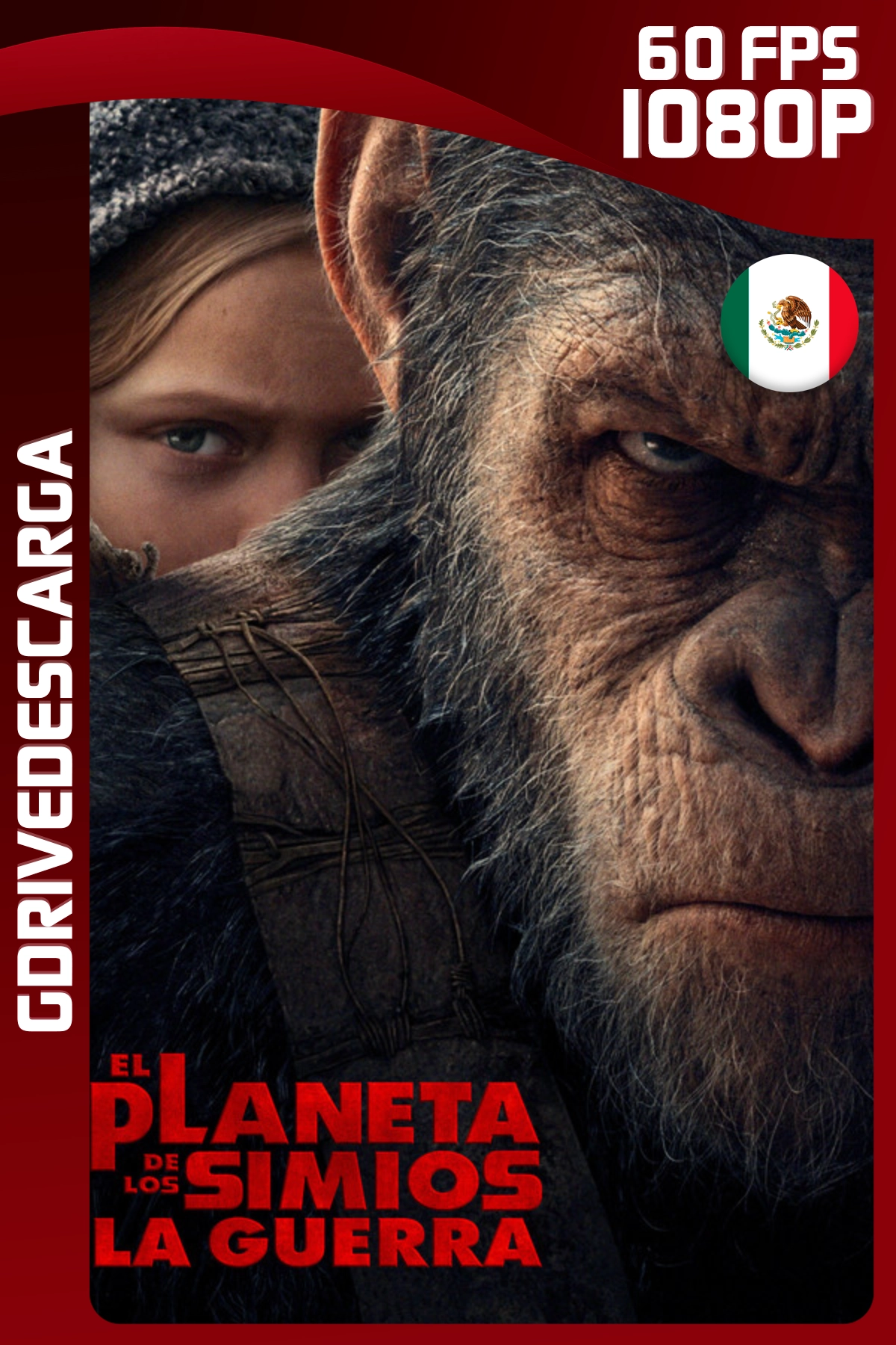 El Planeta de Los Simios 3: La Guerra (2017) BRRIP 1080p 60 FPS Latino-Inglés